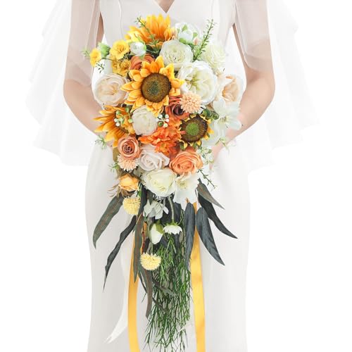 Serwalin 11 Inch Wedding Bouquets for Bride...
