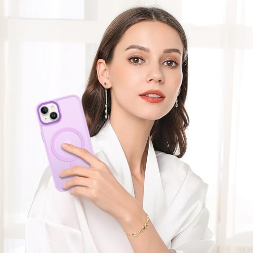 Coque iPhone 14 Plus 6,7" translucide mate fine antichoc violet