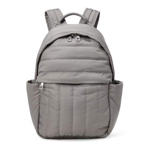 Amazon Essentials Women's Small Quilted Backpack, Grey,...