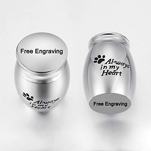 abooxiu Small Cremation Pet Urn for Ashes Keepsake Miniature Burial Funeral Urns for Sharing Ashes Dogs Cats - Customize Available