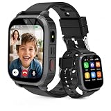Reloj Inteligente Niño GPS, IP68 Smartwatch Niños con GPS y Llamadas, 4G Videollamada/Chat/Voz/SOS/WiFi Localizador, Modo Clase, Calendario, Juegos, Alarma, Linterna, Regalo Ideal para Niños y Niñas
