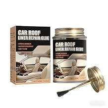 Headliner Repair Glue with Brush - 4oz Strong Fabric Adhesive, Headliner Adhesive Spray, Upholstery Glue, Fits Headliner Repair Kit & Instant Shudder Fixx