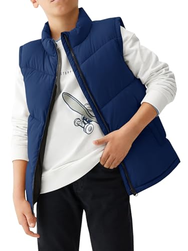 Image of Meikulo Boys Puffer Vest Zip Up Quilted Gilet Sleeveless Jackets