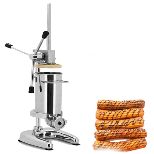 DHMYYXGS Máquina Hacer Churros Rosquillas Españolas Manual Comercial 2 L,Verticales Máquina Hacer Rellenos Churros,Máquina para Hacer Churros Manual,5 Tipos De Moldes 3L
