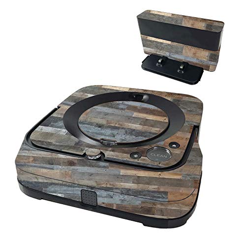 MightySkins Skin Compatible with iRobot Braava Jet m6 - Gray Wood |, Durable, and Unique Vinyl Decal wrap Cover | Easy to Apply and Change Styles | Made in The USA