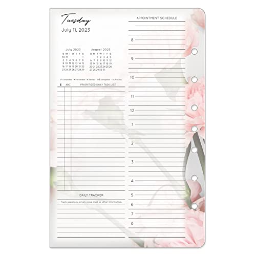 Franklincovey - Blooms Two Page Per Day Ring-Bound Planner (Classic, Jul 2023 - Jun 2024) #TOP2