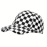 BEARUN Cotton Checkered Low Profile Cap Hiphop Baseball Cap Fashion Dad Hat