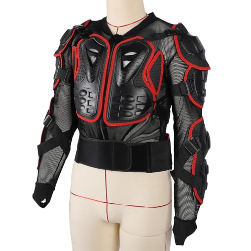 Pyhodi Motocicletas Chaqueta Protectora Armadura de Cuerpo Completo, Equipo de Bicicleta de Tierra de Protección de la Columna Verte (L)