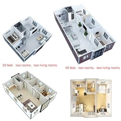 Energy-Efficient Container House Tiny Home, Tiny House with Two Bedrooms and Bath, Designed for Tiny Houses to Live in for Adults, Prefab Tiny Homes for Sale Featuring Kitchen - Image 8