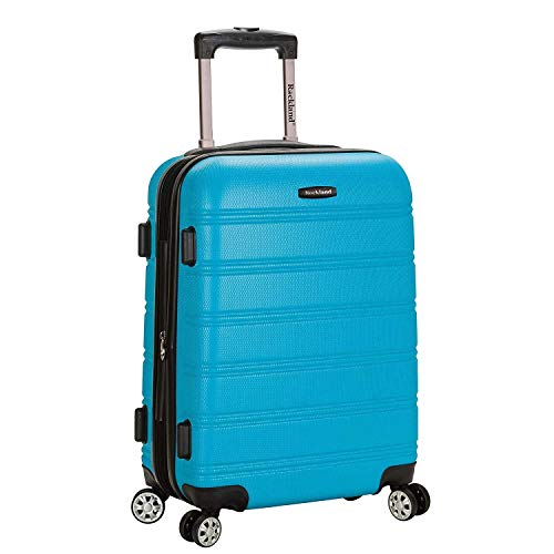 Rockland Melbourne Hardside Expandable Spinner Wheel Luggage, Turquoise, Carry-On 20-Inch