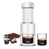 STARESSO Portable Espresso Maker - Mini Espresso Machine with BPA-Free Material for Rich & Thick Crema Manual Espresso Compatible with Ground Coffee Compact Travel Coffee Maker