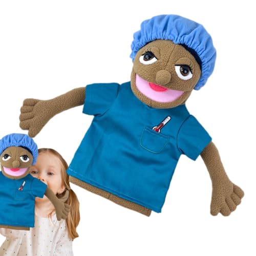 Marionetas de mano para juegos de rol en el teatro familiar de marionetas