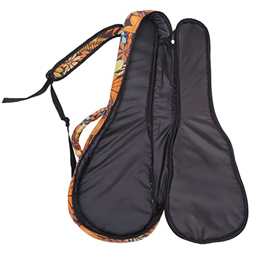 Generic Gig Bag Voor 23/24 Inch Concert Ukelele Herfst Esdoorn Bladeren Ontwerp Oxford Waterdichte Draagtas Gewatteerde… - Image 8