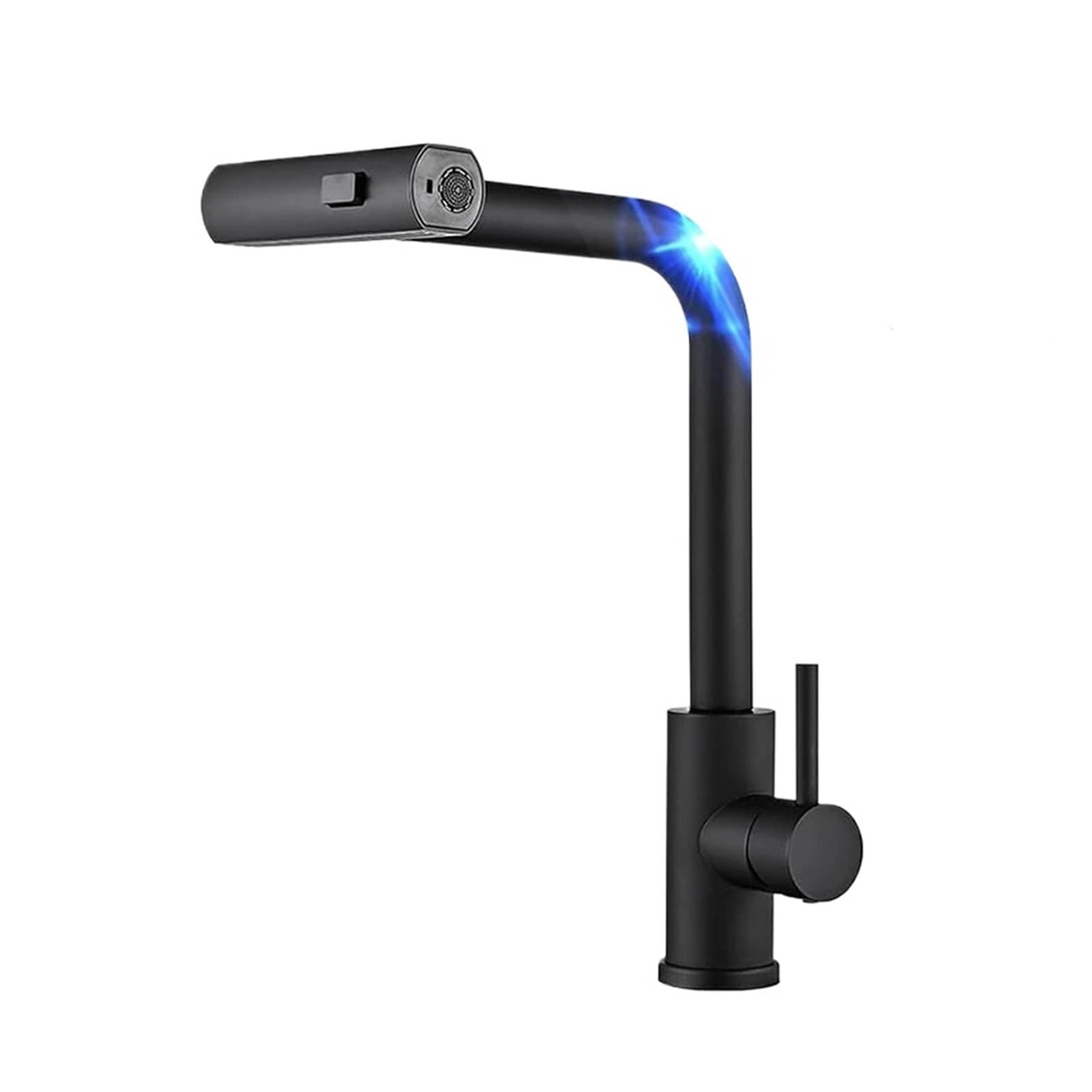 Ckafzmyjqbt Touch-Black Touch On Kitchen Sink Faucets Of Pull Down Hot Cold Kitchen Sink Mixer Tap Stainless Steel Touch Waterfall Kitchen Faucet(Touch-Black)