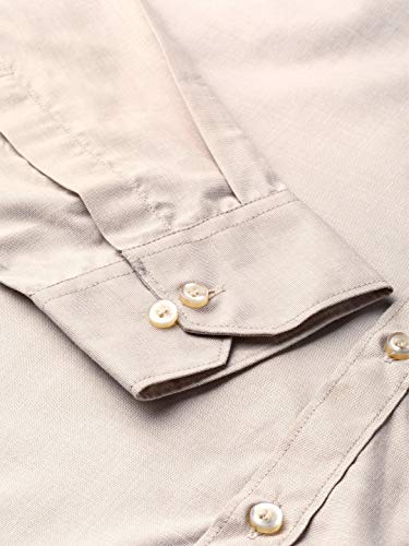 Image of MANQ Men's Regular Fit Cotton Formal Shirt, Full Sleeves, Spread Collar, Button-Down, Office, Business & Casual Wear