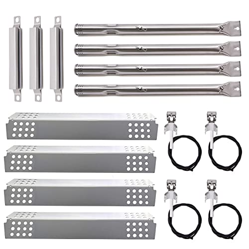 Grill Replacement Parts for Charbroil 4 Burner 463241113, 463449914 Gas Grill Models. Stainless Steel Pipe Burner Tube, Heat Plate Tent Shield, Crossover Tube and Grill Igniters Replacement Kit. by Yiming - Used condition - US$23.92
