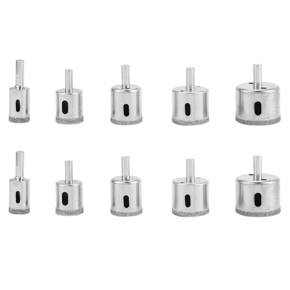 Jnchdghwa Silver 10Pcs 20-42Mm Hole Saw Drill Bit Set For Tile Cutting