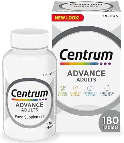 Centrum Advance Multivitamin & Mineral Supplements, 24 essential nutrients including vitamin D, C, Calcium, Daily Multivitamin Tablets, 180ct