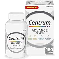 Centrum Advance Multivitamin & Mineral Supplements, 24 essential nutrients including vitamin D, C, Calcium, Daily Multivitamin Tablets, 180ct