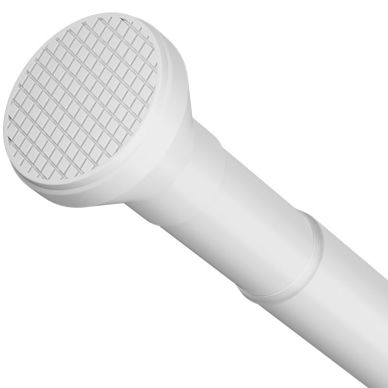 Tringle à rideau de douche réglable blanc 147-186 cm pour la salle de bain