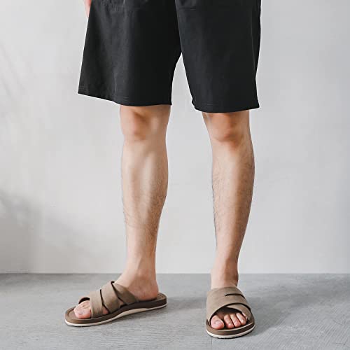 Ataiwee Men's Slide Sandals - Comfortable Lightweight Summer Slipper Shoes For Indoor & Outdoor Use.(2008061-3,Gr/Pu,10) #TOP4