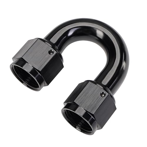 Image of EVIL ENERGY 8AN Female to 8AN Female 180 Degree Swivel Coupler Union Fitting Adapter Aluminum Black