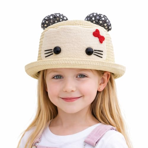 Image of VRITRAZ Baby Boy's and Girl's Kids Children Cute Printed Cartoon Gift Summer Fancy Dress Straw Fasion Hat Cap 1