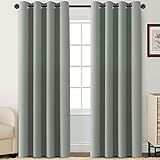 Flamingo P Blackout Curtains 96 Inch Length 2 Panles Set Thermal Insulated Light Blocking Soft Thick Grommet Curtain Drapes for Bedroom/Living Room Home Decoration Window Draperies, Sage