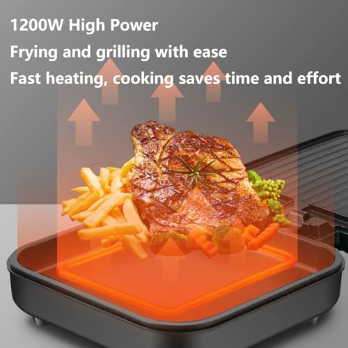 Poêle à gril multifonctionnelle double face électrique PEIXEN 1200W pliable à 180° - 3