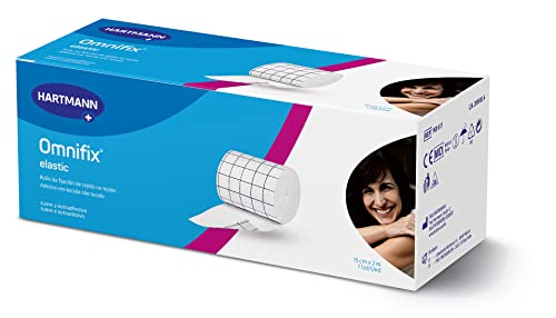 Omnifix Elastic: Esparadrapo de grande tolerância utânica para cobertura completa e fixação de ligaduras; 15 cm x 2 m