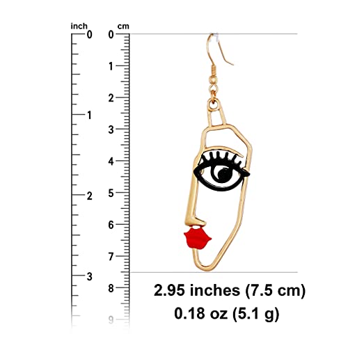 Artistic Face Drop Earrings - Elegant Statement Accessory for Women2