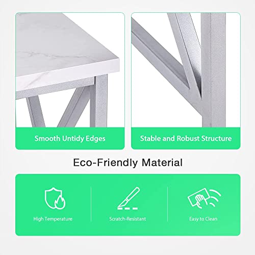 Azl1 Life Concept Modern Coffee Table For Living Room Center Table With Metal Frame, Glossy White #TOP4