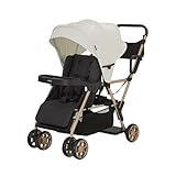 カトージ 二人乗りベビーカー 二人でゴーリミテッド ベビーカー 二人乗り 4か月～ ホワイト ゴールド