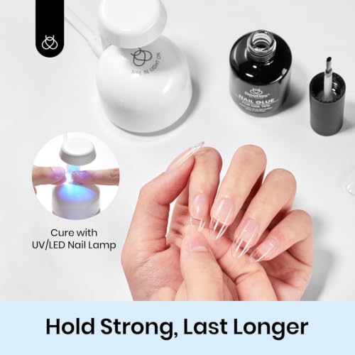 Image of Beetles 15ml Gel Nail Glue 9 in 1 for Acrylic Nails Tips and Clear Press on Nails, Long Lasting Extension Glue, Base Coat, Blooming Art Gel, U V Light Cured