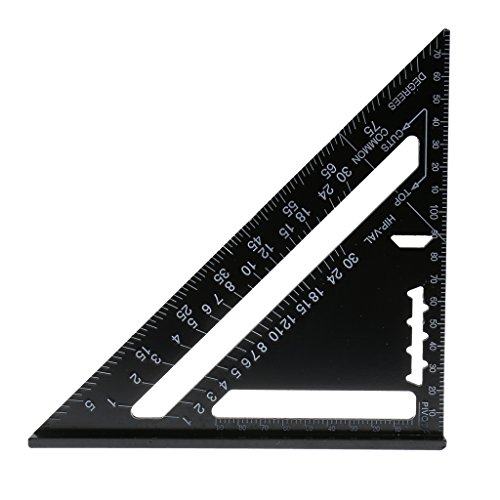 Regla triangular métrica de aluminio 18.5 cm miniatura 2