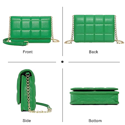 GEEAD Small Purses for Women Trendy Quilted Leather Mini Crossbody Wallet Chain Little Shoulder Phone Purse Evening Bag4