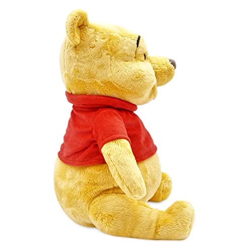 Disney 412312639593 Store Official Pooh Medium Soft Toy For Kids, Cuddly Character With Fuzzy Texture And Embroidered Details, Red T-Shirt, Plushy Suitable thumb #1