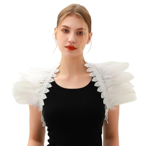 Women's Feather Cape Lace Shawl Maleficent Witch Costumes Cosplay Apparel for Party Carnival Halloween