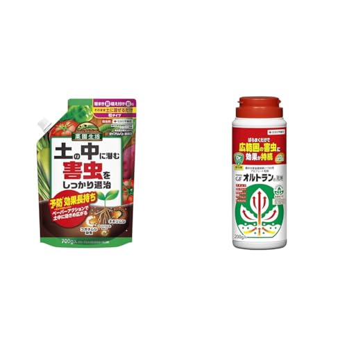 【セット買い】住友化学園芸 殺虫剤 家庭園芸用サンケイダイアジノン粒剤3 700g コガネムシ幼虫 + 殺虫剤 家庭園芸用GFオルトラン粒剤 200g 浸透移行性 アブラムシ