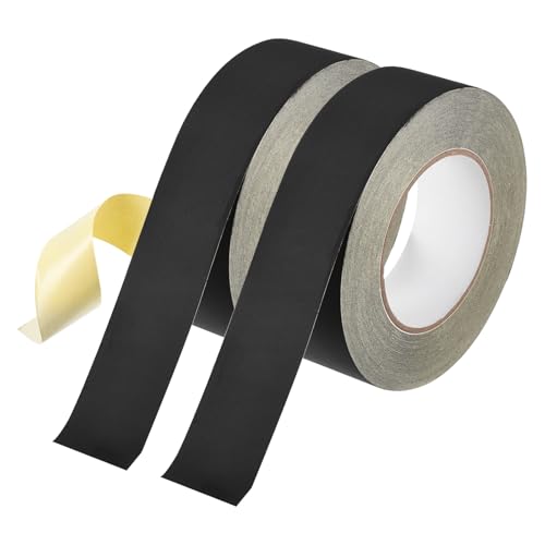 Image of MECCANIXITY 2Pcs Insulating Acetate Roll Cloth Adhesive Tape, 1.6in x 98ft Black Electrical Heat Resistant Fabric Tape for Laptop Electric Automotive Guitar Repair Wire Harness