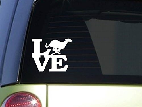 EZ-STIK Greyhound Love 6" STICKERF164 Decal Dog Racing Muzzle Rescue Dog Treats