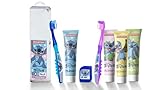 Dentalclean Kit Stitch: Gel Dental 50g com Flúor + Escova Macia + Fio Dental 20m + Estojo