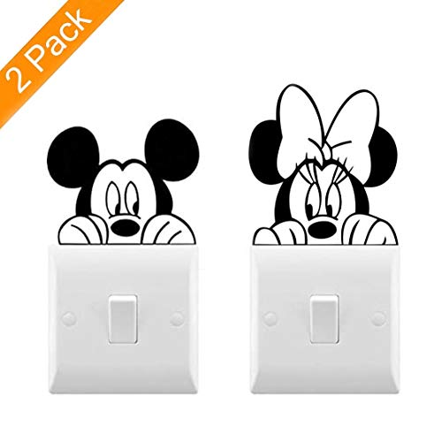Light Switch Cool Decals | Baby Room Stickers (9 X 3.5, Mickey & Minnie) #TOP4