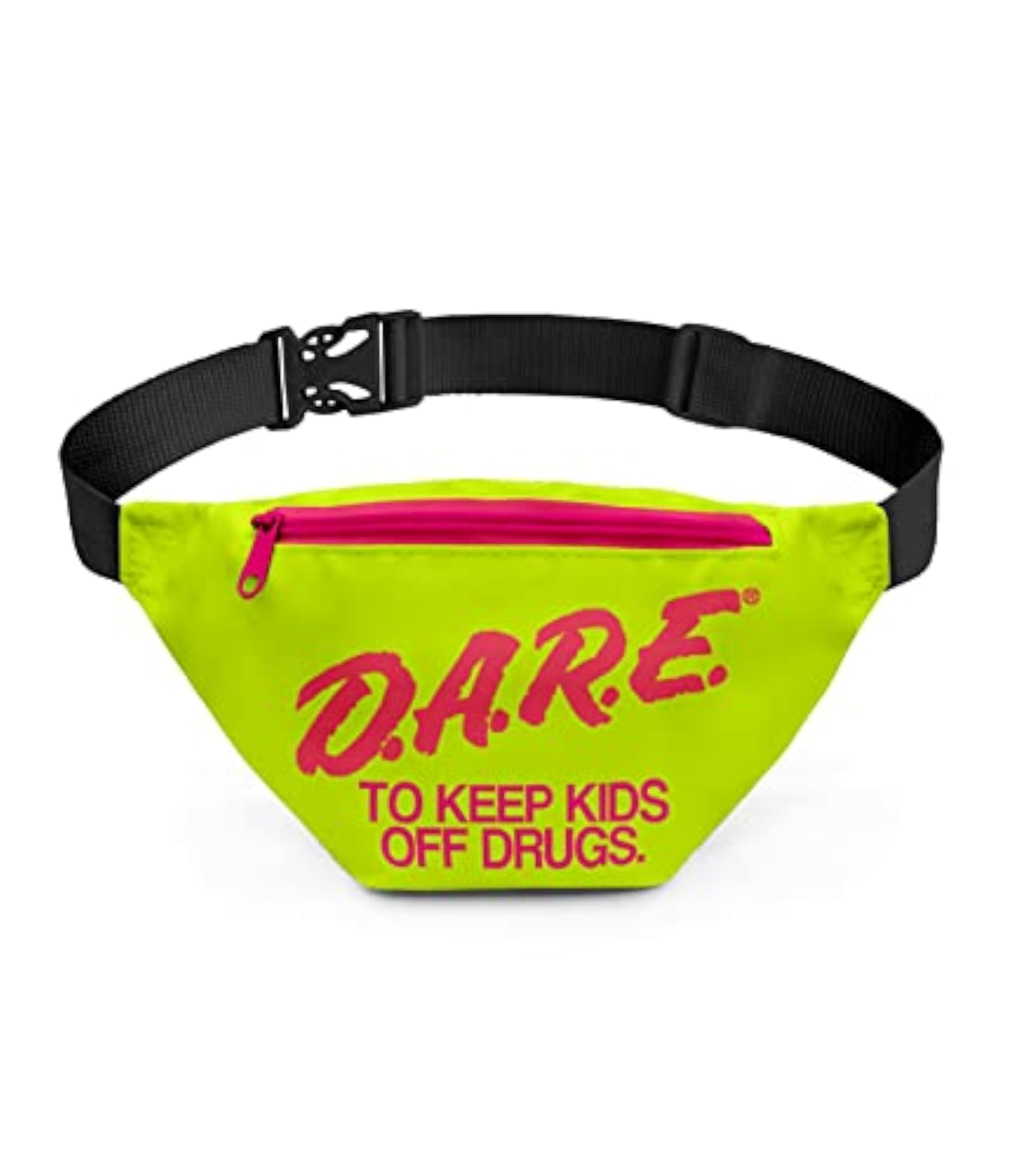 Neon Retro DARE Fanny Pack Waist Bag, Adjustable Strap