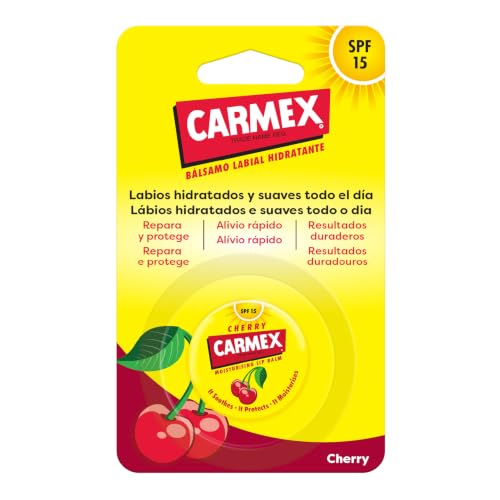 Carmex Bálsamo Labial SPF15, Tarro Cereza, 7,5g