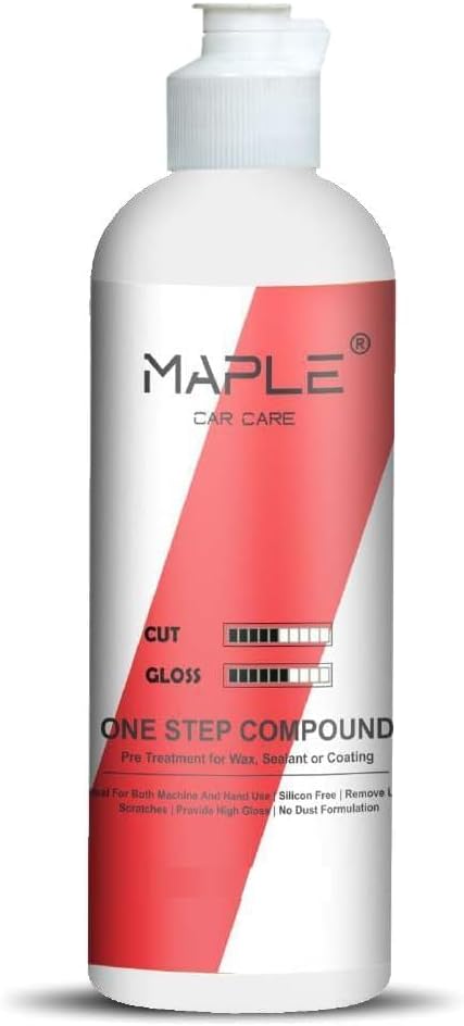 One Step Rubbing Compound for Car Paint 1 Litre | Paint Correction & Polish Pretreatment for Wax & Sealant | Removes Light Scratches, Swirl Marks & Oxidation |High Gloss Finish for Cars