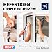 tesa INSECT STOP Magnetvorhang - selbstschließend - Insektenschutzvorhang mit Magneten für Balkon- und Terrassentüren - zur einfachen Montage ohne Bohren - 2,2 m x 1,0 m