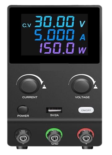 Alimentation CC réglable de laboratoire 30V 5A pour tests de circuits