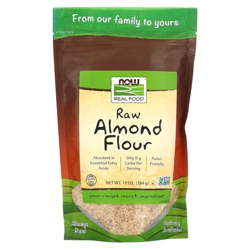 NOW Foods, Almond Flour with Essential Fatty Acids, 5 g Carbs per Serving, 10-Ounce