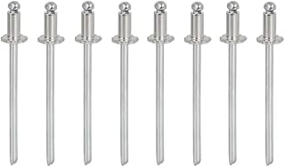 8pcs Silver Stainless Steel Rosette Rivets VIN Door Tags Compatible with Chrysler GM Ford AMC Cars